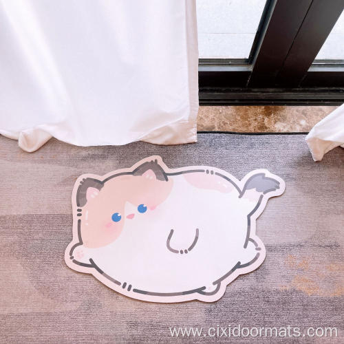 Custom design Cute Cat Printed rubber Bath Mat